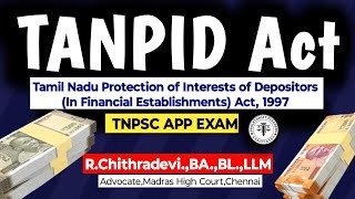 TANPID Act 1997  RChithradevi  Advocate  MHC Chennai  APPexam 2024 ⚖️ [upl. by Nalyk]