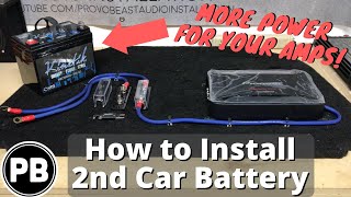 How To Install a Second Car Audio Battery In Your Vehicle [upl. by Ajak903]