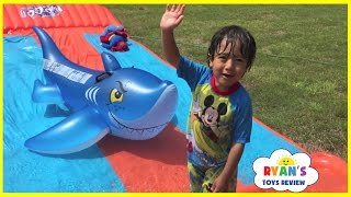 Water Slide for Kids Compilation Inflatable water toys Kids playtime in the Pool Disney Cars [upl. by Suzi]