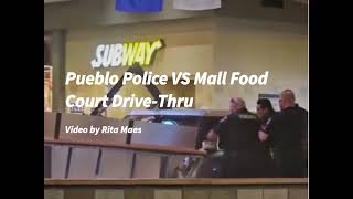 Pueblo Police Make Arrest After Suspect Drives through Doors of Pueblo Mall Food Court Explicit [upl. by Dorene]