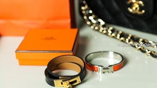 Hermes Kelly Double Tour Bracelet UnboxingHermes Clic Clac  OOTD [upl. by Wendi113]