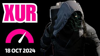 Where is XUR Today Destiny 1 D1 XUR Location and Official Inventory and Loot 18 Oct 2024 Oct1824 [upl. by Chem]