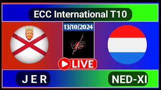 Netherlands XI vs Jersey Match 8 ECC T10 Live Score [upl. by Gaultiero]