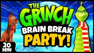 🎄 The Grinch Brain Break Party 🎄 Freeze Dance 🎄 Christmas 🎄 Just Dance [upl. by Yrelbmik501]