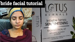 Bride ki facial kaise kre  skin glowing and whitening facial tutorial [upl. by Silirama]