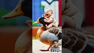 Cute baby animals 🤣🤣🤣 funny duck animals cute baby youtubeshorts [upl. by Fondea]