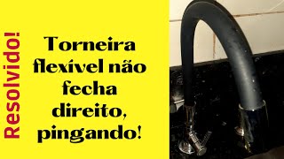 PASSOAPASSO como consertar torneira flexível cozinha pingando ou vazando não fecha direito [upl. by Abra320]