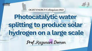 3 Photocatalytic water splitting to produce solar hydrogen on a large scale [upl. by Suhploda261]