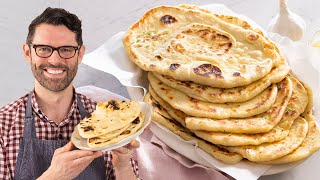 Homemade Naan Recipe [upl. by Ainnos715]