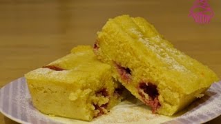 Bizcocho de naranja con fresas al microondas Repostería [upl. by Jaeger]