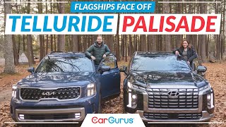 2023 Kia Telluride Vs 2023 Honda Pilot – The Rugged Family SUV Showdown – Redline Comparison Test [upl. by Moira]