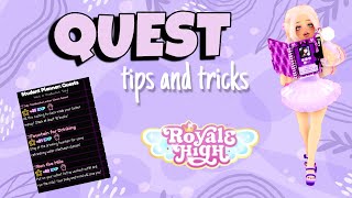 How to Level up FASTER Using These Quest Tips  Royale High Tips and Trick [upl. by Fenella390]