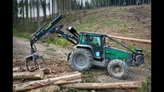 🌲Valtra Forest • Valtra 8050 amp Mesera • TraktorAction • ForestTraktor • LoggingExtreme • Part2 🌲 [upl. by Hultin]