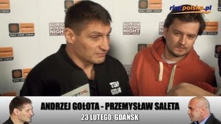 Gołota  Saleta Andrzej Gołota po oficjalnym ważeniu [upl. by Enniroc101]