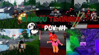 BAMBOU TRAININGS  MR POV ROBLOX [upl. by Aimehs385]