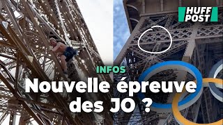 Un homme interpellé après avoir grimpé sur la tour Eiffel à mains nues [upl. by Martha369]