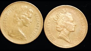 1974 and 1987 One Penny Coin Of United Kingdom [upl. by Reywas]