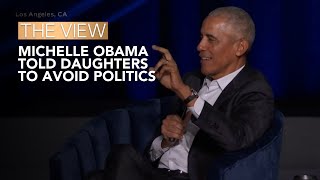 Michelle Obama Told Daughters To Avoid Politics  The View [upl. by Anivas107]