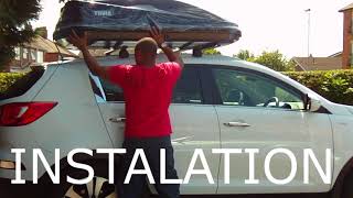 Thule touring 200 roof box unboxing instalation [upl. by Idonah]