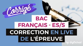 Bac 2017  Correction en LIVE de lépreuve de Français ESS [upl. by Chemush]