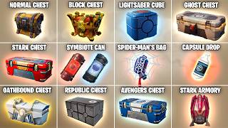 Evolution of All Loot Containers amp Chests in Fortnite Chapter 1 Season 1  Chapter 5 Season 4 [upl. by Ocir]