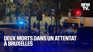 Attentat à Bruxelles ce que lon sait de lattaque qui a fait deux morts dans la capitale belge [upl. by Sonaj]