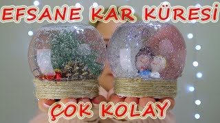 YILBAŞI HEDİYESİ KAR KÜRESİ 🎄 Kolay Kar Küresi Nasıl Yapılır [upl. by Ardeth77]