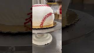 Shaped cakes are hard 😅⚾️ cake cakedecorating [upl. by Rolyak]