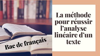 Apprivoise la méthode de la lecture linéaire pour réussir loral du bac de français [upl. by Anaek]