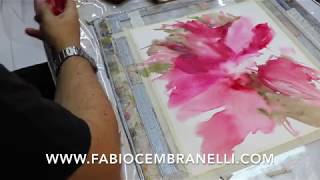 WatercolorAquarela  Demo  Poinsettia 10 [upl. by Waylin]