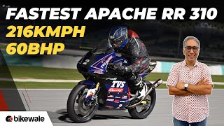 60bhp TVS Apache RR 310 RACE BIKE Takes on Sepang  BikeWale [upl. by Smalley325]