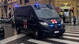 FIAT DUCATO X290 CORAZZIERI CARABINIERI IN EMERGENZA AMBULANCE ITALIAN MILITARY POLICE IN EMERGENCY [upl. by Nuajed]