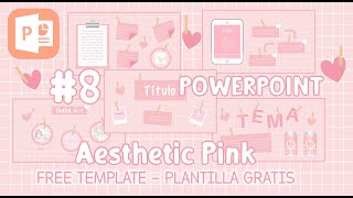 Diapositiva 8 Aesthetic pink rejilla PowerPoint Plantilla  Thalia Art [upl. by Zerdna776]