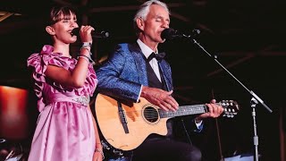 Andrea and Virginia Bocelli Hallelujah at BST Hyde Park [upl. by Ahsiadal]