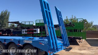 3 Axle Low Bed Truck Trailer in Mexico [upl. by Nivalc]