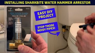 Eliminating water hammer with SharkBites water hammer arrestor [upl. by Oiralednac]