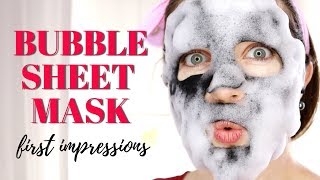 BUDGET BUBBLE SHEET MASK  PUREDERM FIRST IMPRESSIONS [upl. by Aicyla23]