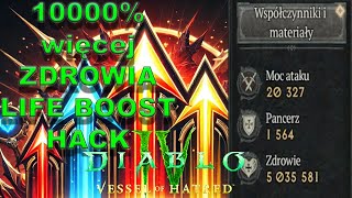 DIABLO 4 100000 więcej ZDROWIA – Metoda dla wszystkich klas LIFE BOOST HACK diablo4 [upl. by Berns]