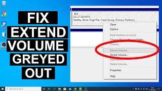 Fix Extend Volume Option Greyed Out In Windows 10  Extend C Drive [upl. by Piwowar245]