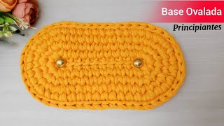 BASE Ovalada TEJIDA a CROCHET paso a paso PRINCIPIANTES [upl. by Llevel167]