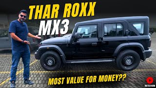 Thar Roxx MX3 Variant First Look  Most VFM [upl. by Eibber]