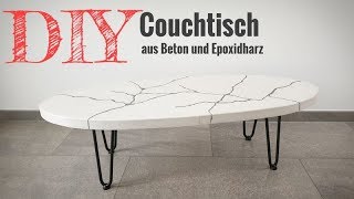 Wie man einen Couchtisch aus Beton und Epoxidharz baut DIY [upl. by Chip]