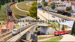 Svenska modelltåg i skala 187 över 10 olika tågsätt [upl. by Gredel]