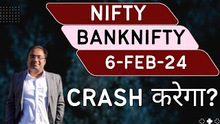 Nifty Prediction and Bank Nifty Analysis for Tuesday  6 February 24  Bank NIFTY Tomorrow [upl. by Nnylyar]