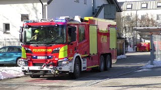 GTLF8000 FFW Unterschleißheim Rasante Wachausfahrt mit PRESSLUFT und BULLHORN [upl. by Shellie8]