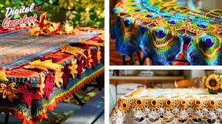 Art at the Table Crochet Tablecloths with Artistic Details 🧶🌷 [upl. by Karen]