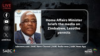 Home Affairs minister Dr Aaron Motsoaledi media briefing on Zimbabwe Lesotho permits [upl. by Ardnauq430]