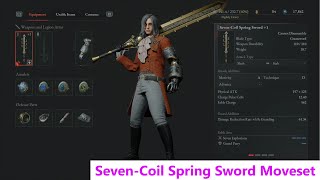 Lies of P SevenCoil Spring Sword Moveset [upl. by Peltz]