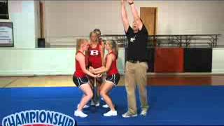 Basic Stunts Dismounts and Transitions for Cheerleading [upl. by Sansbury339]