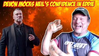 Devon Larratt mocks Neil Pickup’s confidence in Eddie Hall [upl. by Esimorp]